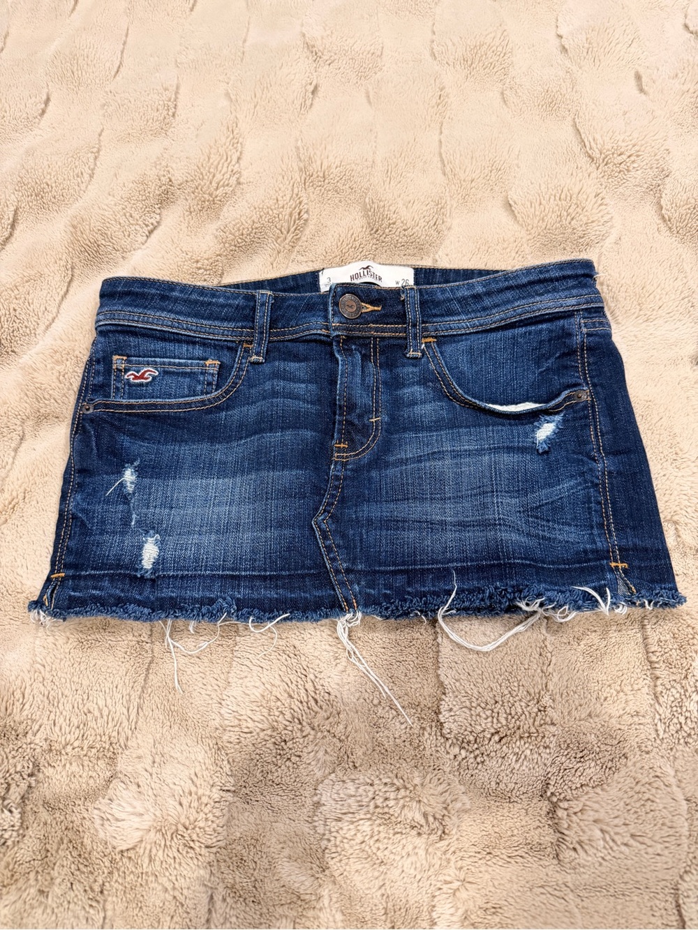 Denim Mini Skirt Low Rise Dark Wash Short Jean y2k Casual Summer Preppy Western